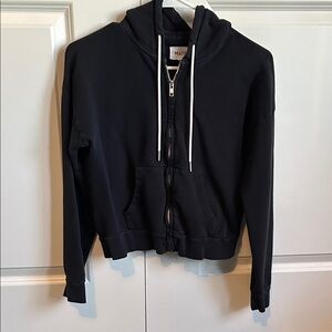 Mate the Label xs 100% organic cotton full zip hoodie black